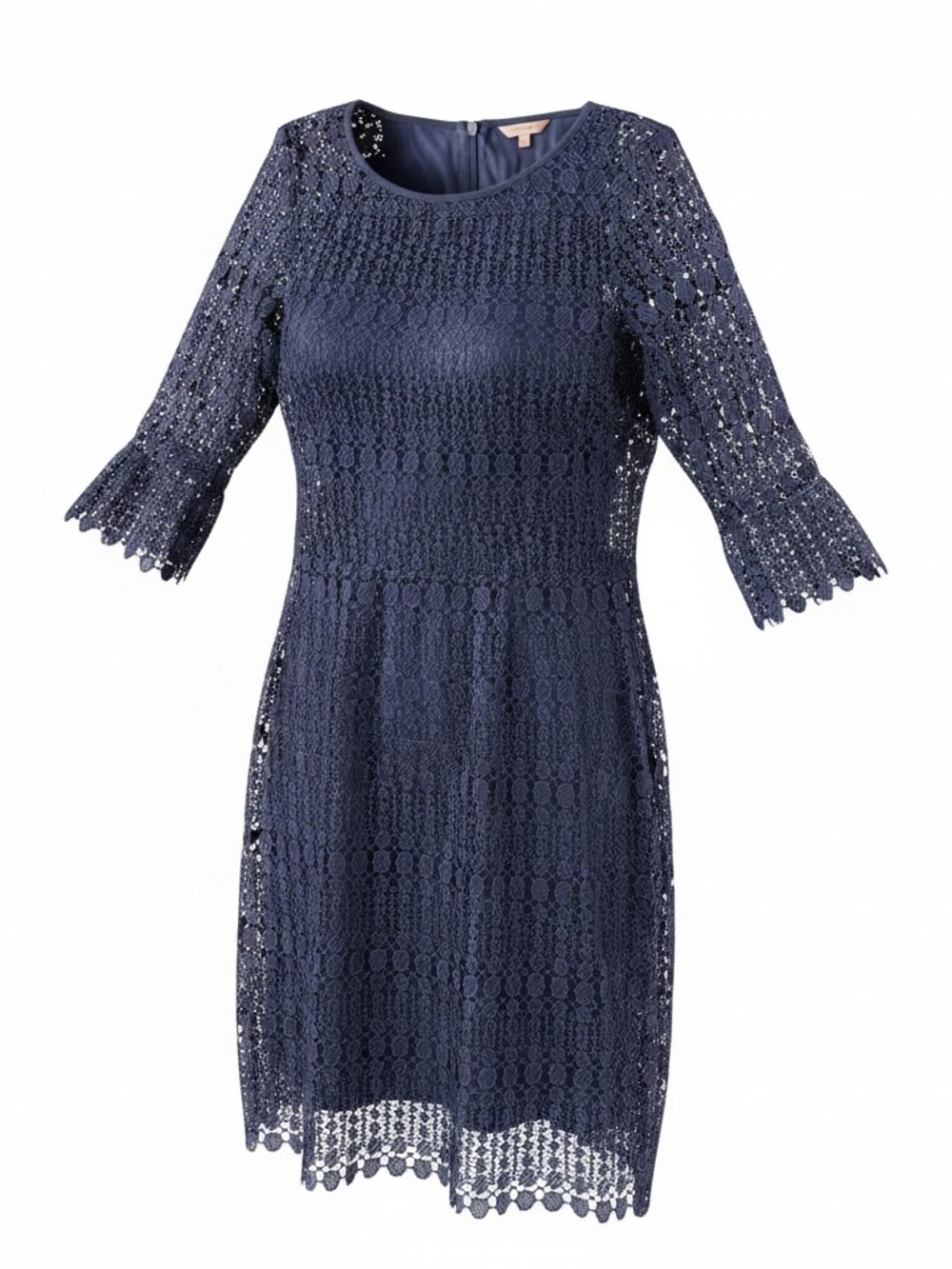 Esqualo Navy Lace Cocktail Dress Size 8 (EU 38)